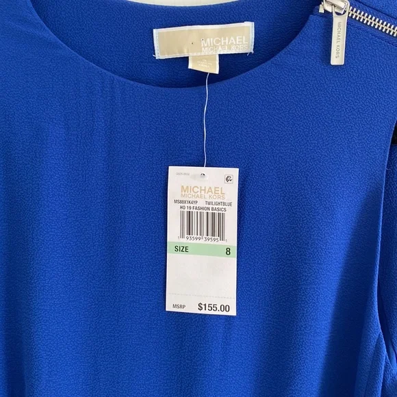 MICHAEL Michael Kors Twilight Blue D Ring Belt Cropped Pant Jumpsuit - Picture 7 of 16